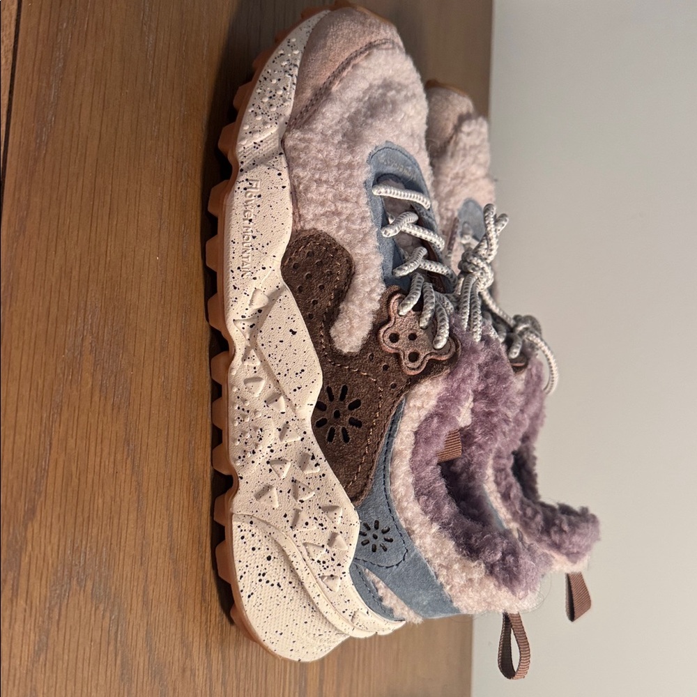 New Flower Mountain Kotetsu Teddy Faux Shearling Sneakers - Picture 3 of 4